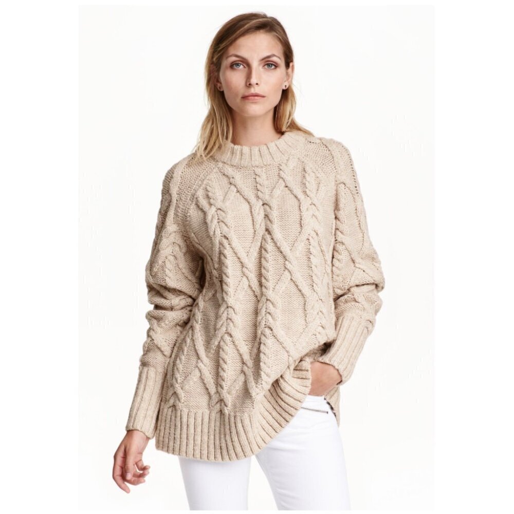 H&M Fisherman Core Cable Knit Sweater